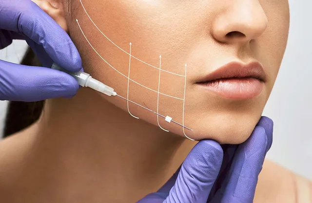 PDO threads for facial contouring