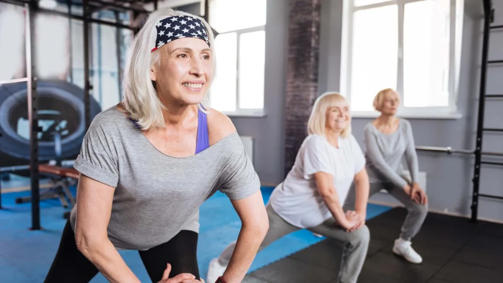 gentle workouts menopause yoga class flexibility training for menopause symptoms relief