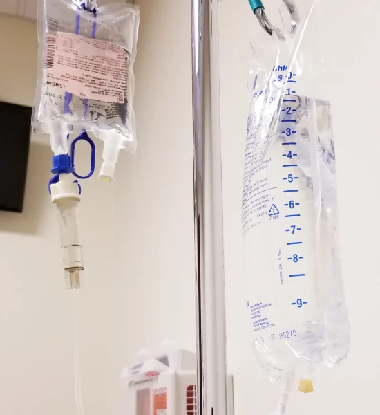 Medical grade IV vitamin infusion bag at Allurant Medical Spa San Diego