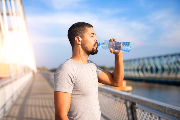 Patient getting hydration for better skin