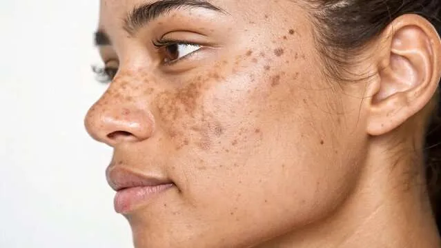 Patient with hyperpigmentation and uneven skin tone prior to Adva Tx laser benefits in Del Mar.