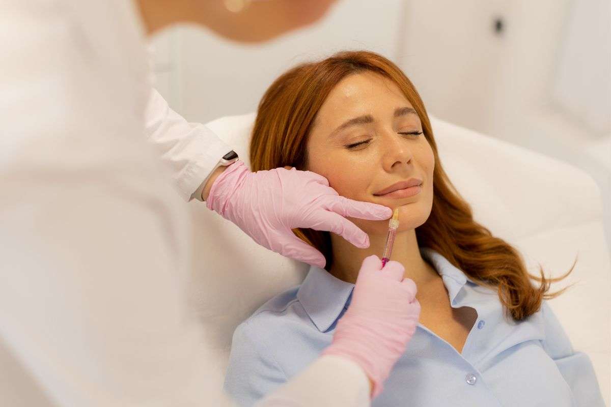 Dermal filler injection treatment being performed at Allurant Medical Spa in Carmel Valley San Diego
