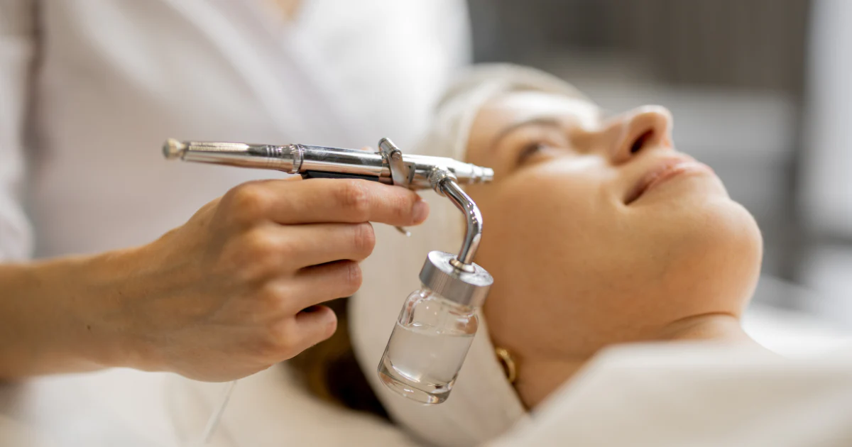 Oxygen facial treatment for hydration and even skin tone at Allurant Medical Spa San Diego
