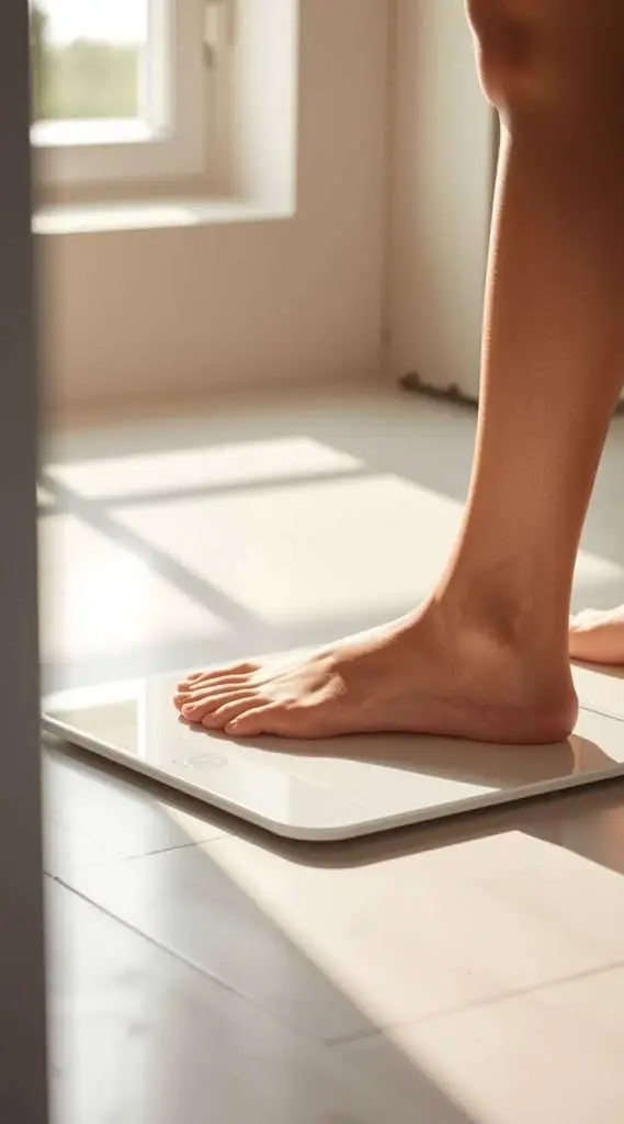 Woman tracking progress during a physician-supervised semaglutide weight loss program in San Diego.
