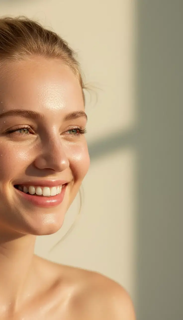 Patient smiling after Xeomin facial treatment natural looking results Allurant Medical Spa San Diego
