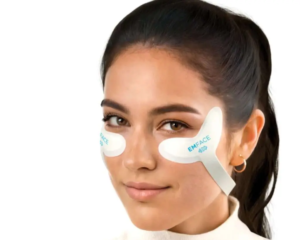 Close-up of EMFACE Eyes applicator used for hooded eyelid treatment without surgery at Allurant Medical San Diego