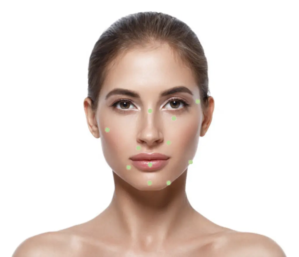 Provider performing a personalized facial anatomy assessment before dermal filler treatment at Allurant Medical Spa in San Diego.