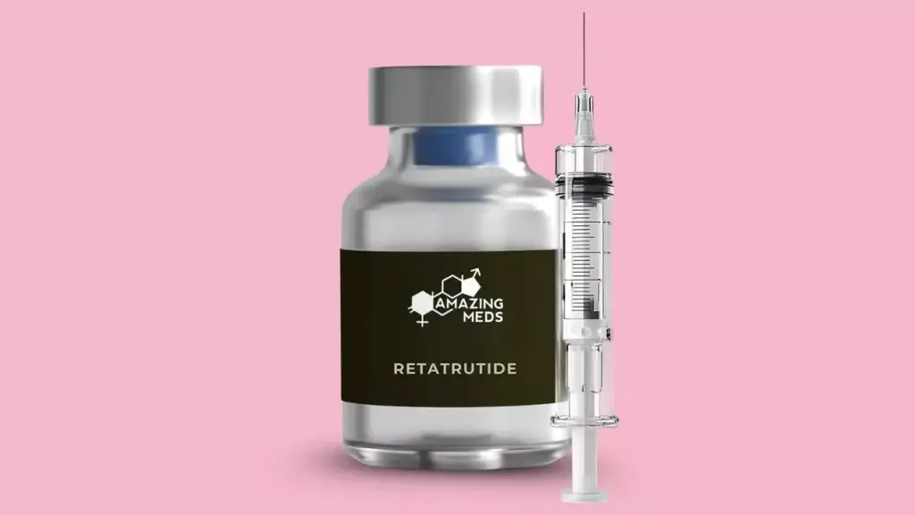 Illustration explaining how Retatrutide works for weight loss and metabolic health