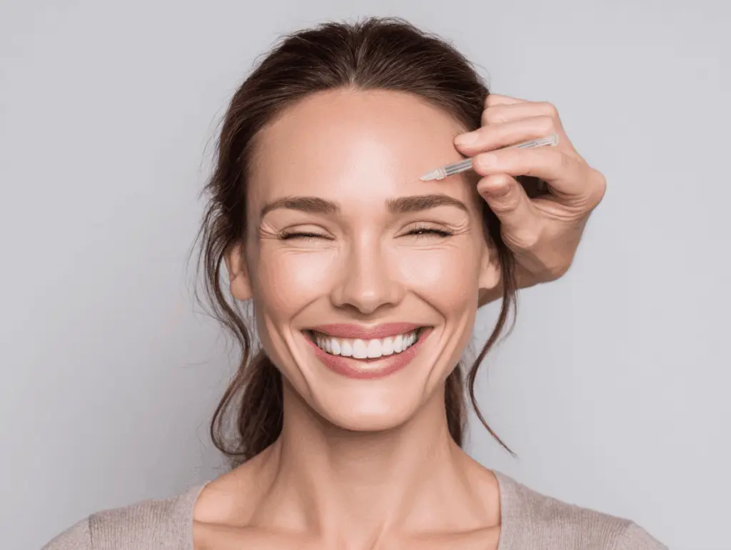 Woman receiving Botox injections to highlight the natural Botox benefits available at Allurant Medical Spa in San Diego.