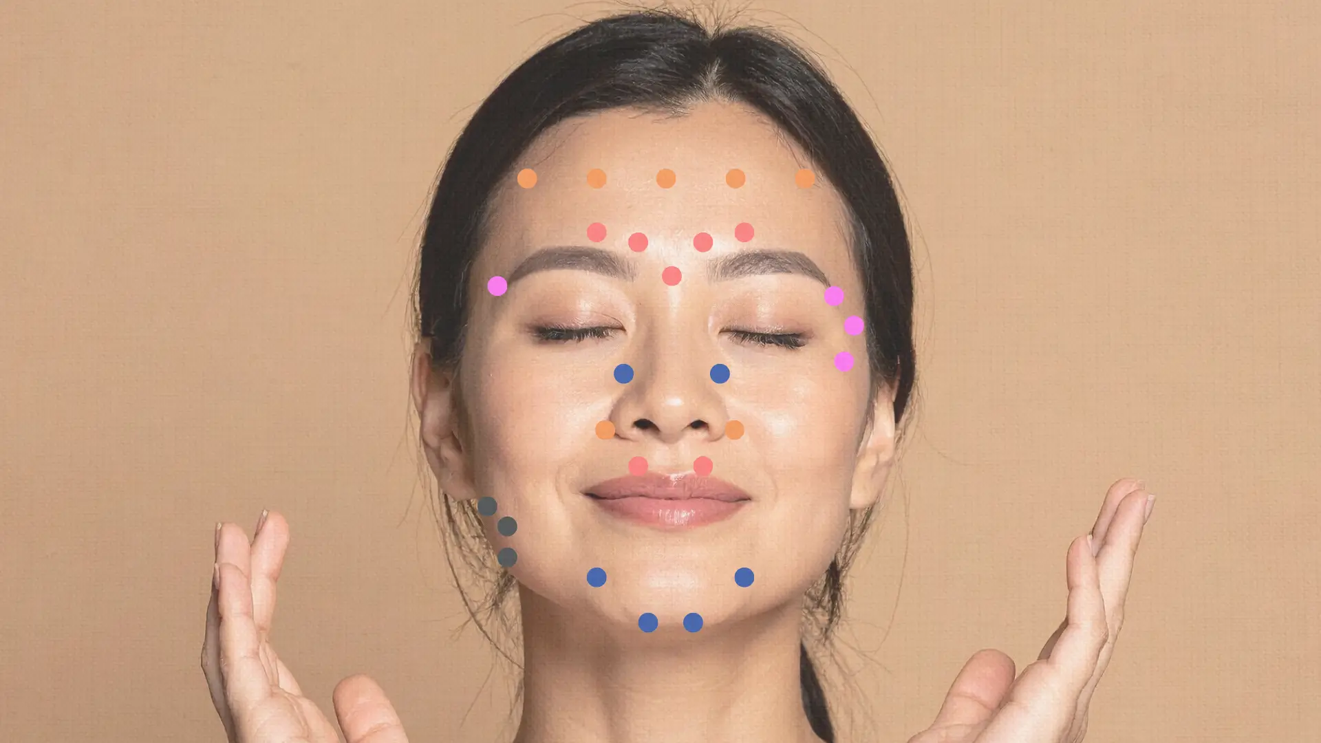 Botox treatment areas of the face for cosmetic wrinkle reduction