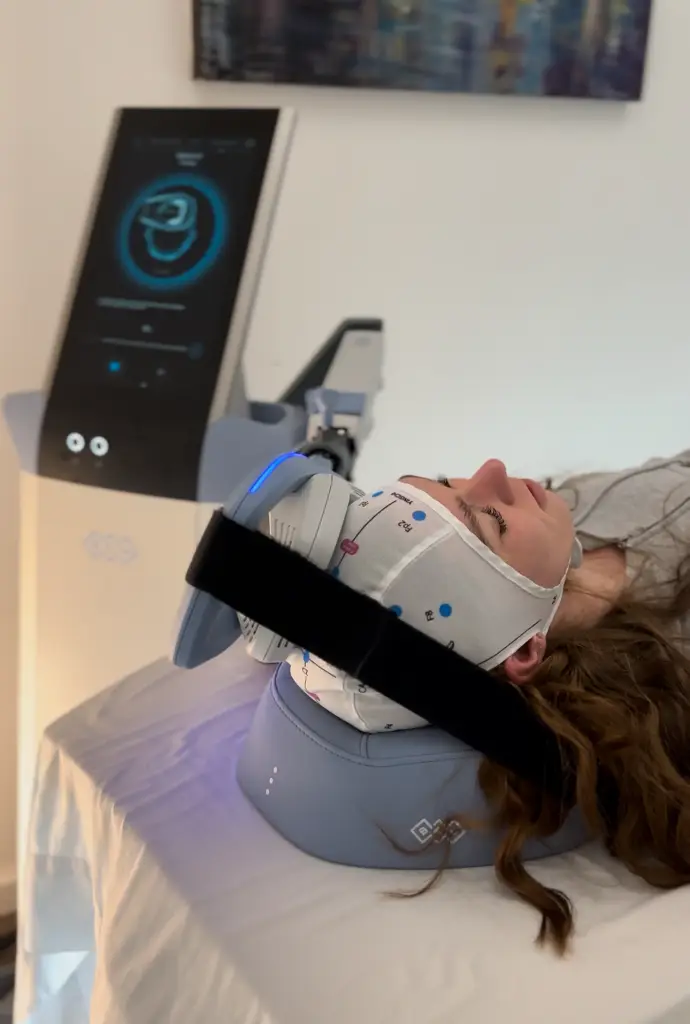 Patient feeling calm and in control after paying Exomind cost for Exomind therapy
