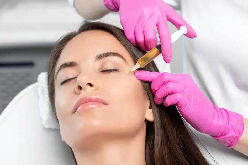 Dr. Kat Khorrami performing PRF treatment on a patient at Allurant Medical Spa in San Diego