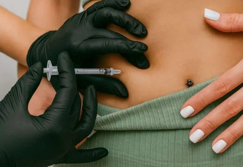 Nurse administering an injectable peptide weight loss treatment at Allurant Medical Spa in San Diego