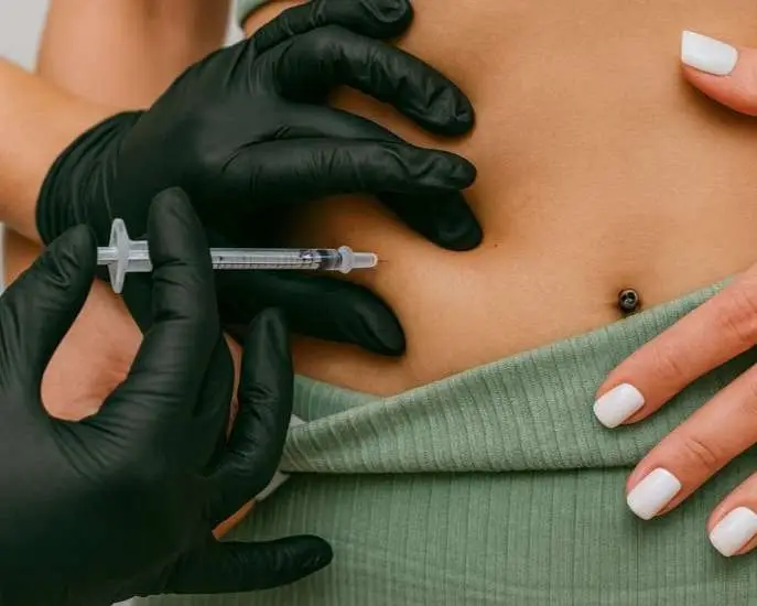 Close up of a semaglutide weight loss injection at Allurant Medical Spa San Diego